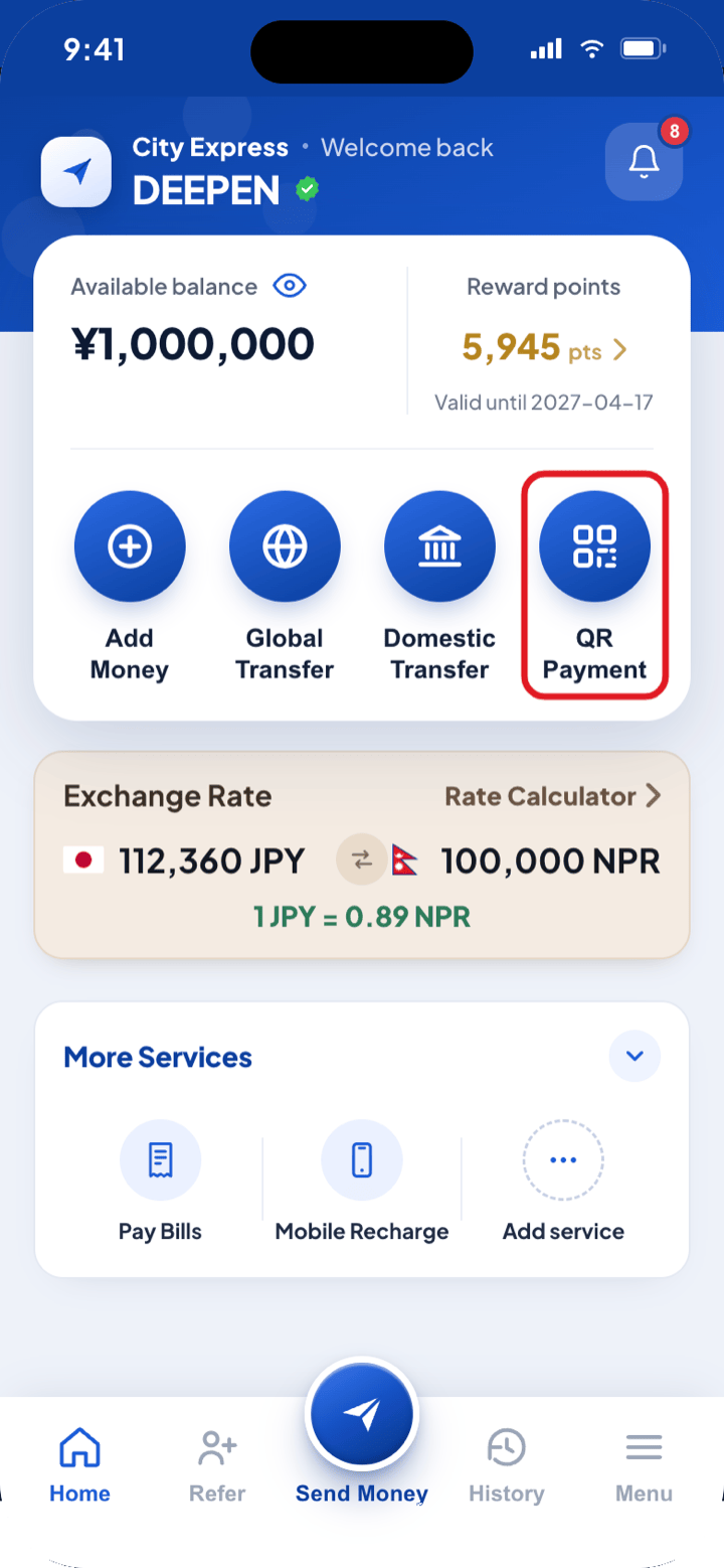 Open the app dashboard