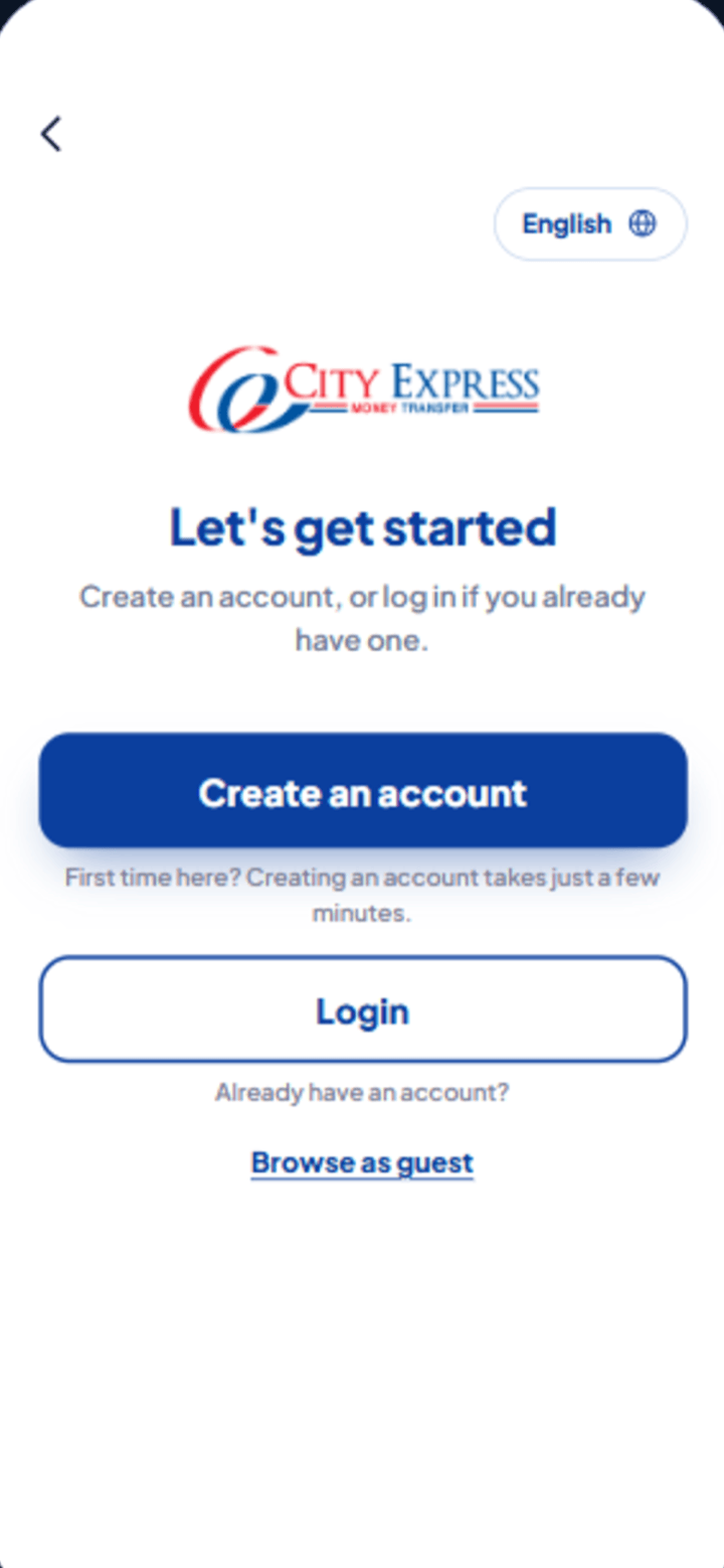 Tap “Create an account”