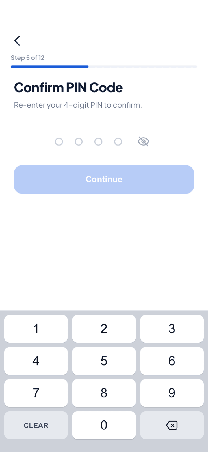 Confirm your PIN