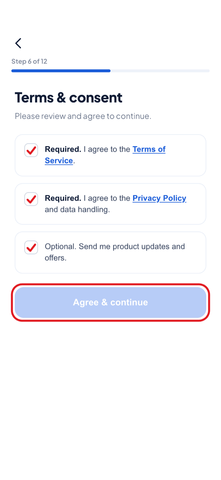 Terms & consent